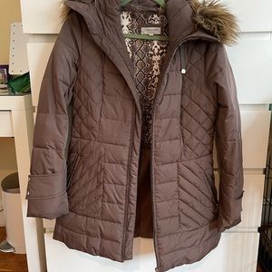 Calvin Klein winter jacket with fur hood